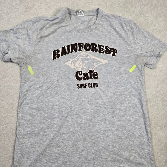 Rainforest Cafe Shirt Mens Large Gray Raised Letters Surf Club Souvenir Beach - Picture 6 of 10